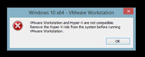 vmware player and hyper-v are not compatible